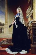 Heinrich Martin Krabbe Portrait of Queen Victoria as widow oil painting reproduction